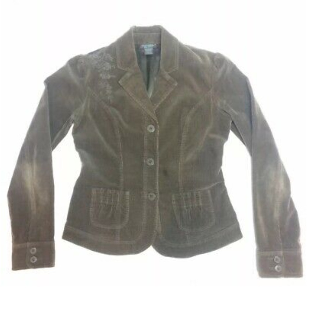 PERSAMAN NEW YORK Blazer Jacket Olive Corduroy